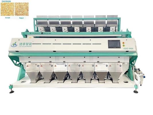 Μηχανή διαλογής χρωμάτων καφέ 7 Chute 448 Channels Soybean Sorter 4KW