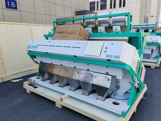 6 υδατοπτώσεις 384 μηχανή 4-8T/H ≥99.99% ακρίβεια 220V/50Hz διαλογέων σιταριού καναλιών